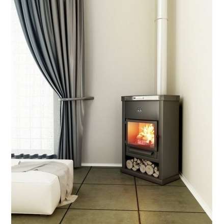 Недорогой камин Теплодар ОВ-140 (угловой) фото в интерьере в Пинске