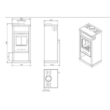 Купить Печь-камин NORDflam Pireus в Пинске Амазонка бай фото в Пинске