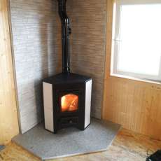 Купить Печь-камин Везувий ПК-01 (270) угловой бежевый 9 кВт в Пинске в Пинске