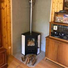 Купить Печь-камин Везувий ПК-01 (270) угловой бежевый 9 кВт в Пинске в Пинске