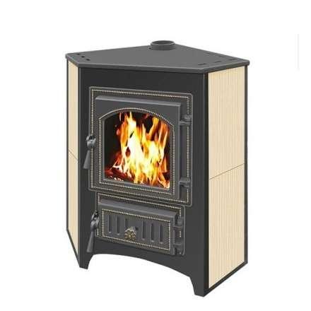 Печь-камин Везувий ПК-01 (270) угловой бежевый 9 кВт Амазонка бай фото в Пинске