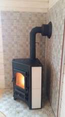 Купить Печь-камин Везувий ПК-01 (270) угловой красный 9 кВт в Пинске в Пинске