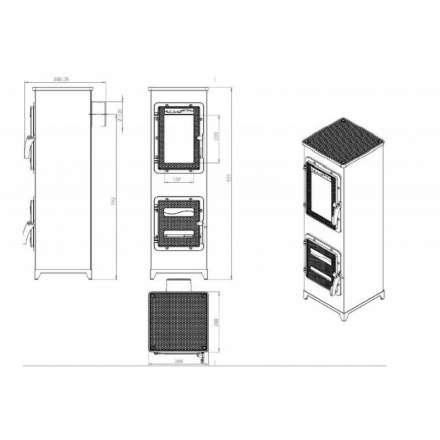 Купить отопительную печь Nordflam Padva Амазонка бай фото в Пинске