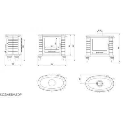 Купить Печь-камин Kratki Koza K8 в Пинске Амазонка бай фото в Пинске