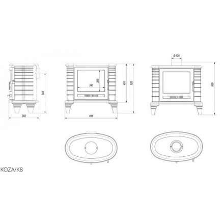 Купить Печь-камин Kratki Koza K8 в интерьере в Пинске Амазонка бай фото в Пинске