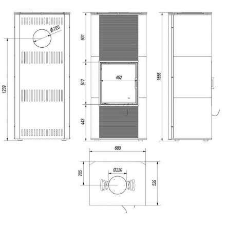 Купить кафельный печь камин Kratki NADIA KAFEL B RYFEL в Пинске