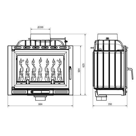 Каминная топка Kawmet W13A-11,5 кВт EKO в Пинске