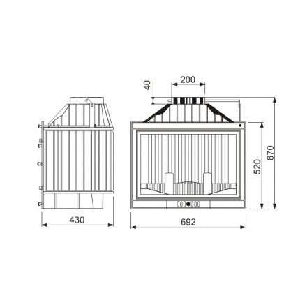 Каминная топка Invicta 700 PRIMO с шибером в Пинске