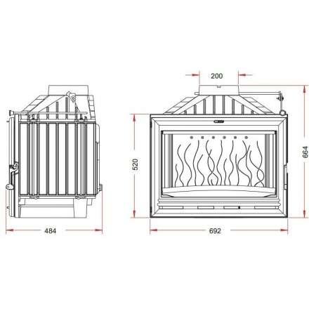 Каминная топка Invicta 700 Option с шибером в Пинске