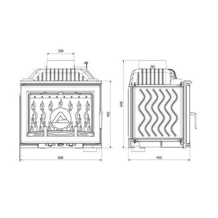 Каминная топка Kawmet W17 12,3 кВт EKO в Пинске