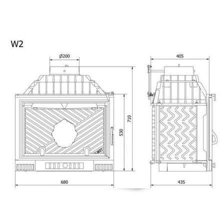 Каминная топка Kawmet W2-14,4 кВт в Пинске