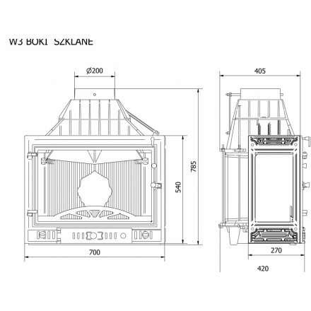 Каминная топка Kawmet W3PB-16,7 кВт в Пинске