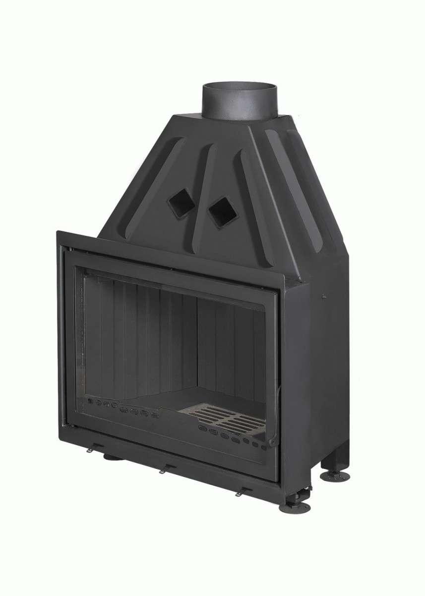 Каминная топка Экокамин Альфа 800 B черный шамот купить в Пинске