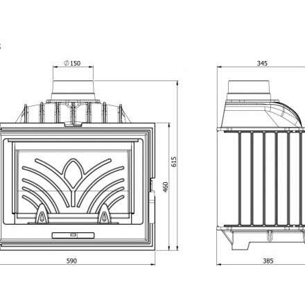 Каминная топка Kawmet W13 9,5 кВт в Пинске