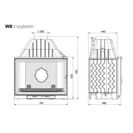 Каминная топка Kawmet W8-17,5 кВт EKO в Пинске
