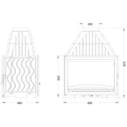 Каминная топка Invicta 700 Double Face в Пинске
