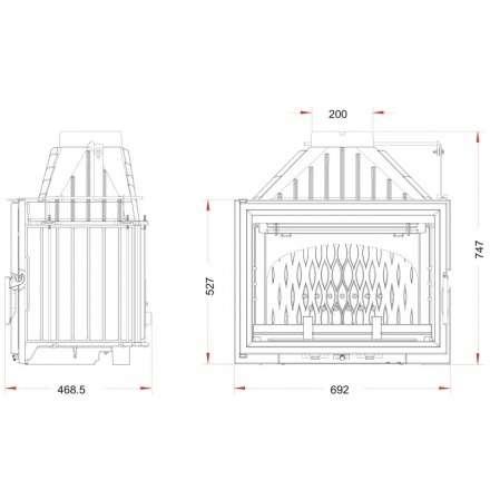 Каминная топка Invicta 700 Grand Vision с шибером в Пинске