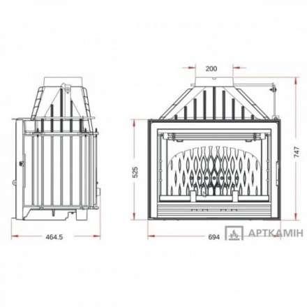 Каминная топка Invicta 700 Compact с шибером в Пинске