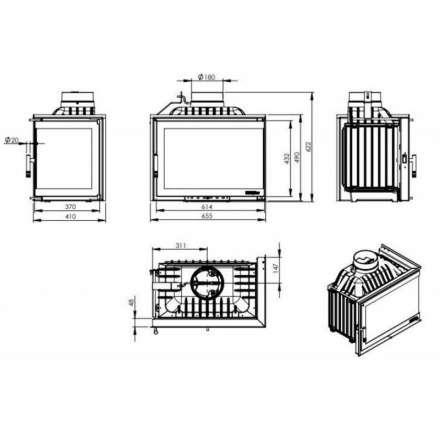 Каминная топка NORDflam Etna left в Пинске
