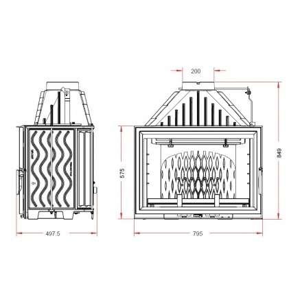 Каминная топка Invicta 800 Grande Vision с шибером в Пинске