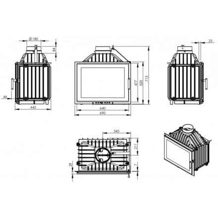 Каминная топка NORDflam Torn lux в Пинске