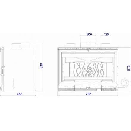 Каминная топка Invicta 800 Grand Vision Turbo в Пинске