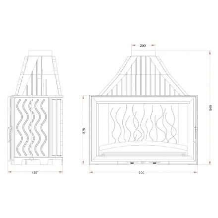 Каминная топка Invicta 900 Grand Vision в Пинске