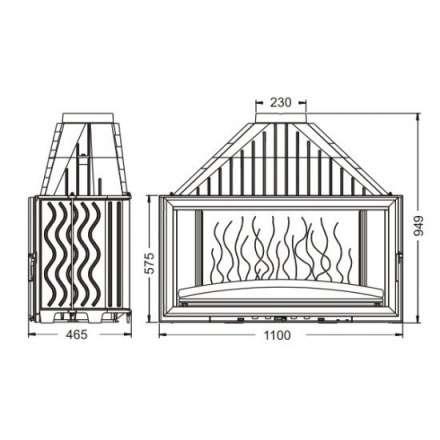 Каминная топка Invicta 1100 Grand Vision в Пинске
