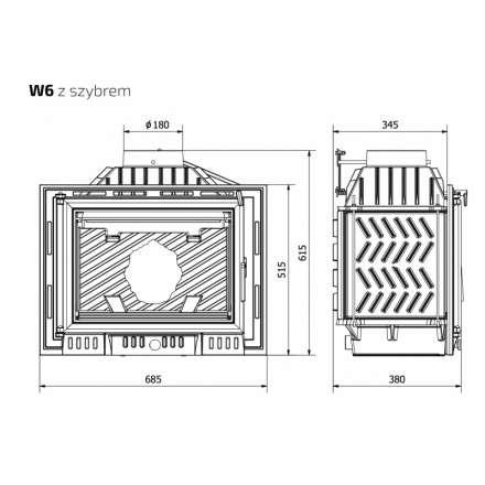 Каминная топка Kawmet W6-13,7 кВт в Пинске