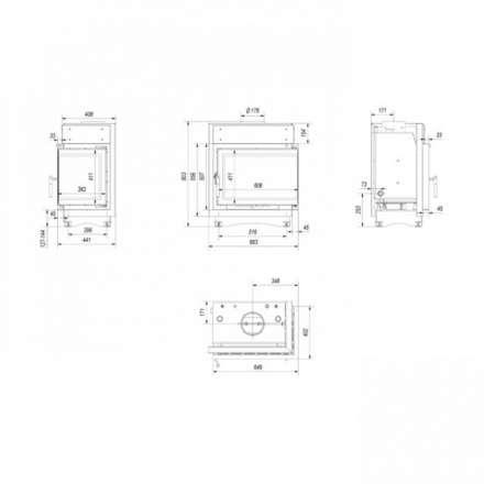 Каминная топка Kratki Maja/PW/BP/12/BS/W/Deco в Пинске