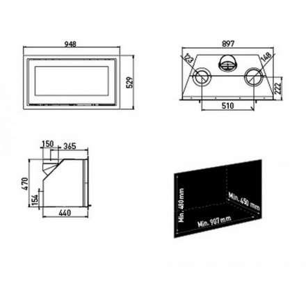 Каминная топка Lotus H470 WR в Пинске