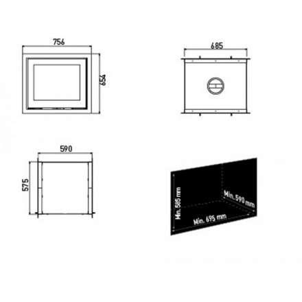 Каминная топка Lotus H570 T в Пинске