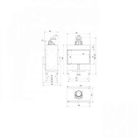 Каминная топка Kratki Lucy/14/T в Пинске