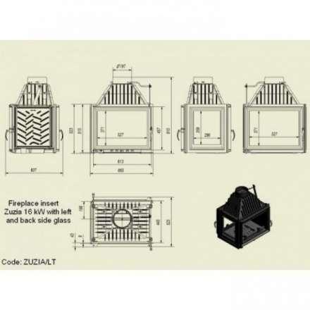 Каминная топка Kratki Zuzia/PT в Пинске