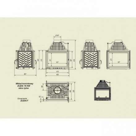 Каминная топка Kratki Zuzia/T в Пинске