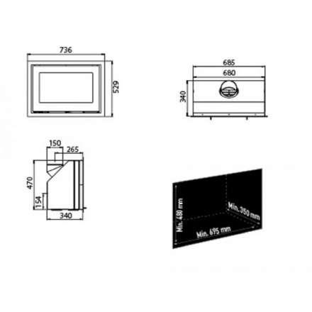 Каминная топка Lotus H370 Petite в Пинске