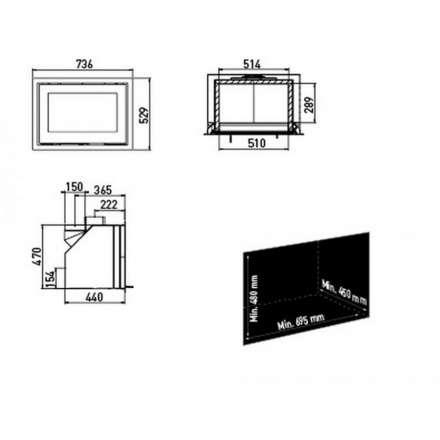 Каминная топка Lotus H370 Petite R в Пинске