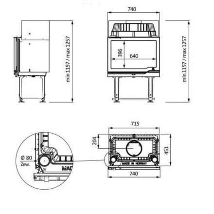 Каминная топка Jotul I 570 Flat в Пинске
