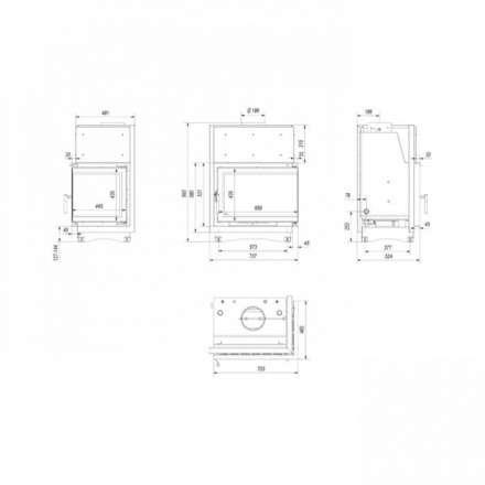 Каминная топка Kratki Zuzia/PW/BP/19/BS/W/Deco в Пинске