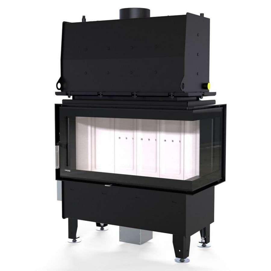 Каминная топка Defro Home RIVA ME BP SHORT угловая, с водяным контуром Амазонка бай фото в Пинске