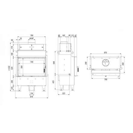 Каминная топка Defro Home Navi ME с водяным контуром в Пинске