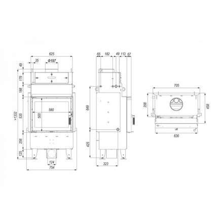 Каминная топка Defro Home Navi SM с водяным контуром в Пинске