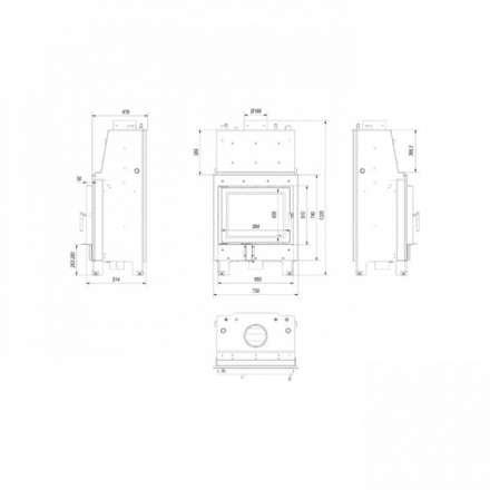 Каминная топка Kratki MBZ/PW/13/W в Пинске