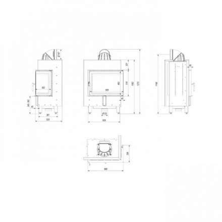 Каминная топка Kratki Lucy/12/P/BS в Пинске