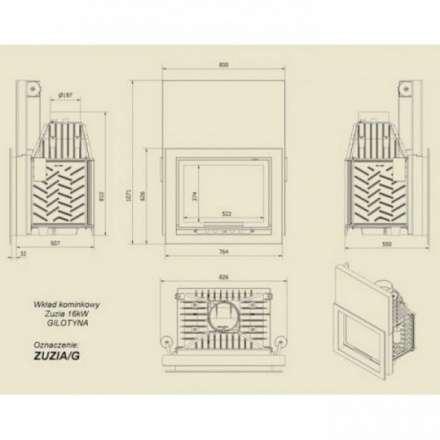 Каминная топка Kratki Maja/G в Пинске