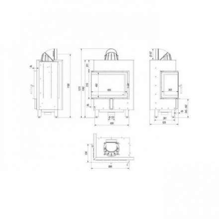 Каминная топка Kratki Lucy/12/L/BS в Пинске