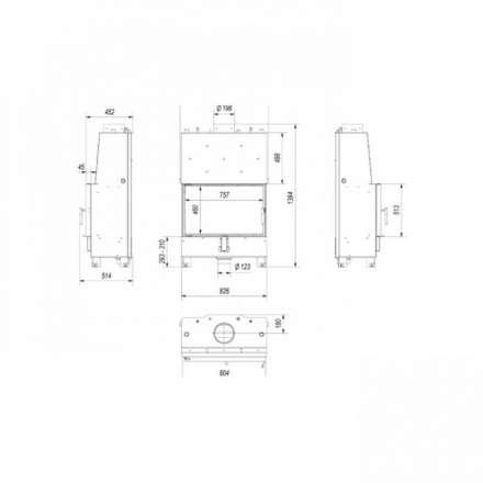 Каминная топка Kratki Lucy/PW/16/W в Пинске