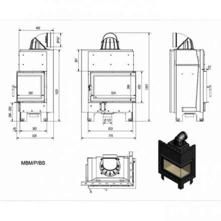 Каминная топка Kratki MBM/P/BS в Пинске