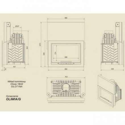 Каминная топка Kratki Oliwia/G в Пинске