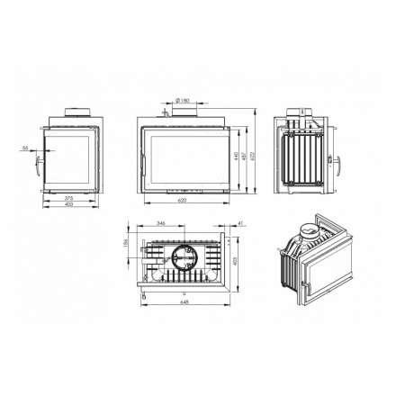 Каминная топка NORDflam Parma right в Пинске